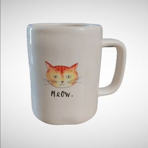 Rae Dunn Painted Cat Meow Mug